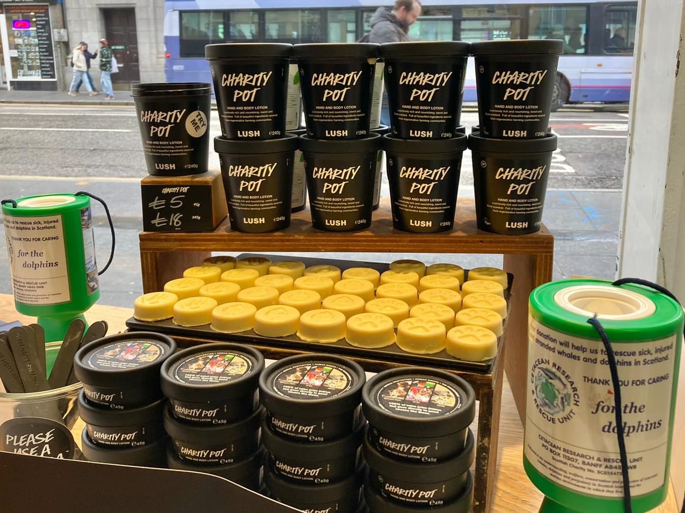 LUSH Charity Pot fundraising event for CRRU hosted by the LUSH Aberdeen Store in April 2023